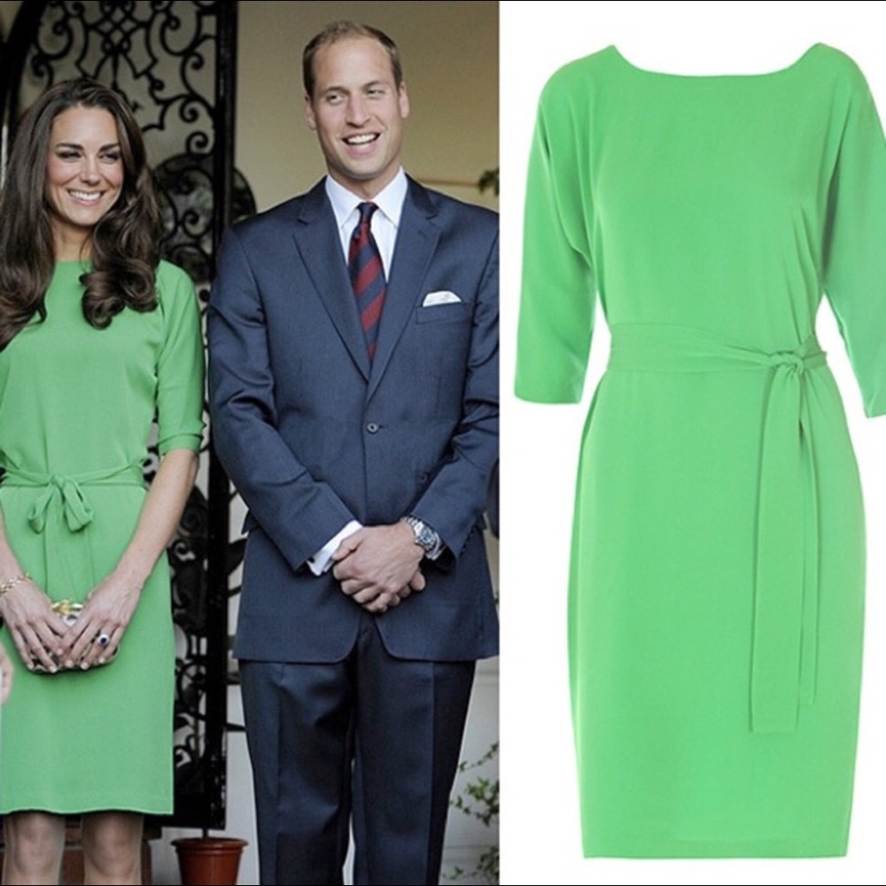 Diane Von Furstenberg Silk Maja Dress Lawn Green 4
